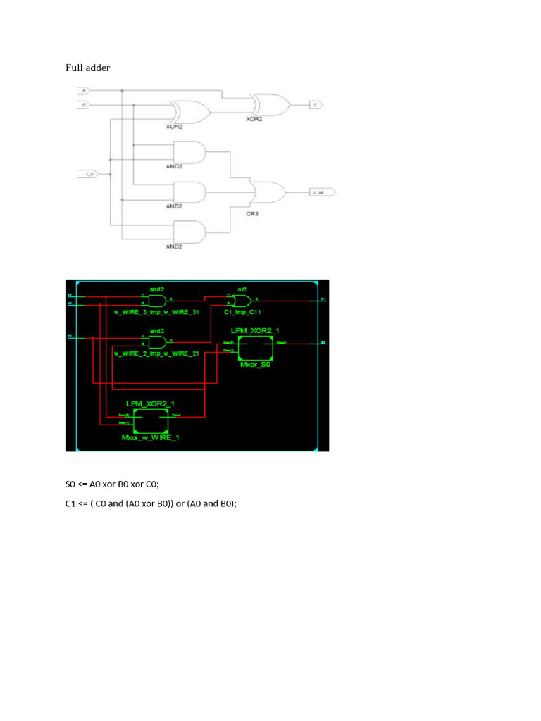 Full Adder | PDF