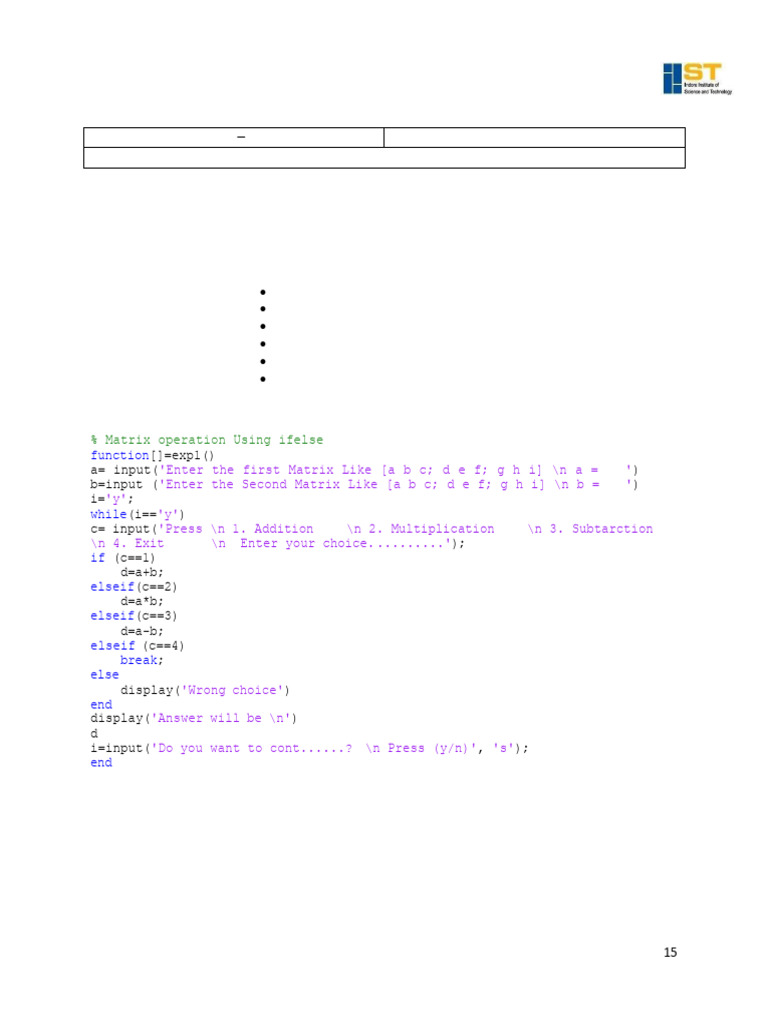 Matlab Lab Mannual Ec-506 (1) - 15 | PDF