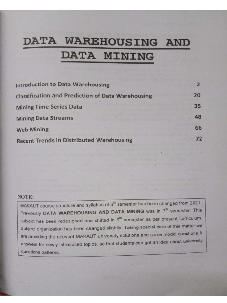 Data Warehouse and Data Mining | PDF