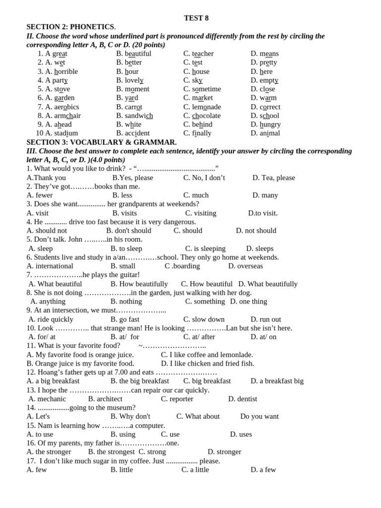 Test 9 | PDF