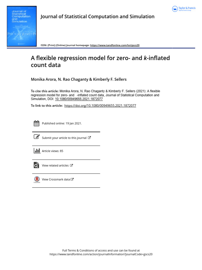 Zero- and K-Inflated Count Data Model | PDF | Akaike Information ...