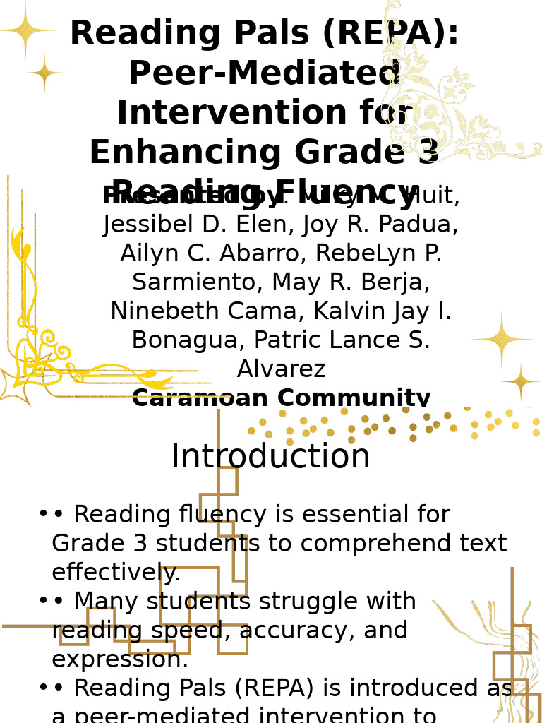 Enhancing Grade 3 Reading Fluency with REPA | PDF | Procedural ...