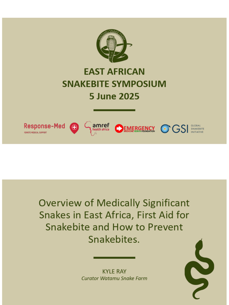 EASS 2025 Medically Significant Snakes, Snakebite - 250623 - 203909 ...