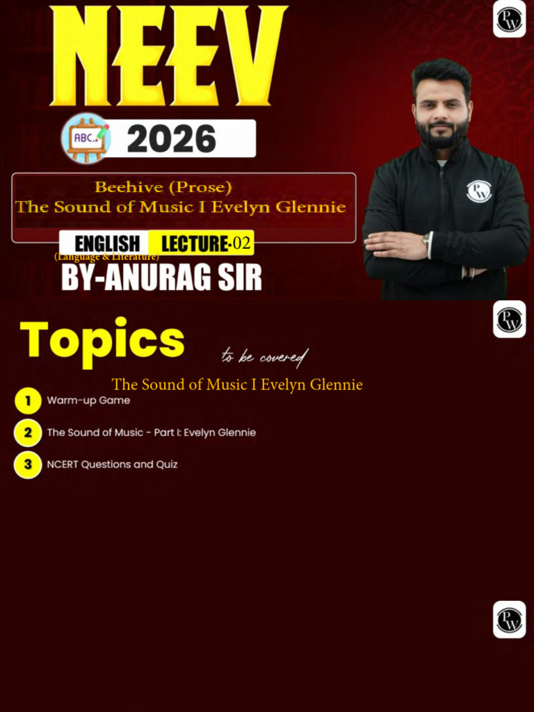 Beehive (Prose) 02 - Class Notes - Neev 2026 | PDF