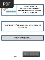 Prova Analista de Negocios