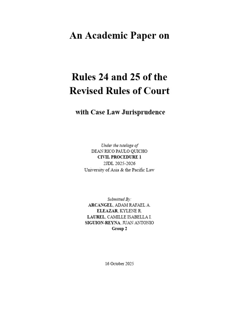Overview of Rules 24 & 25 in Civil Procedure | PDF | Discovery (Law ...