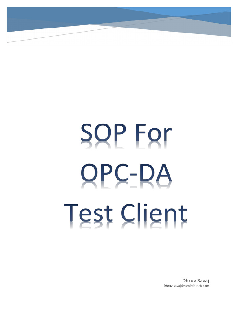 OPC-DA Test Client Configuration Guide | PDF