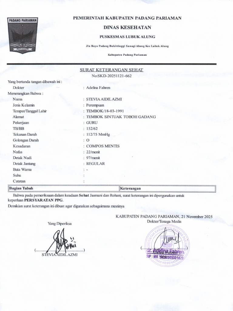 SKD Stevia Aidil Azmi | PDF