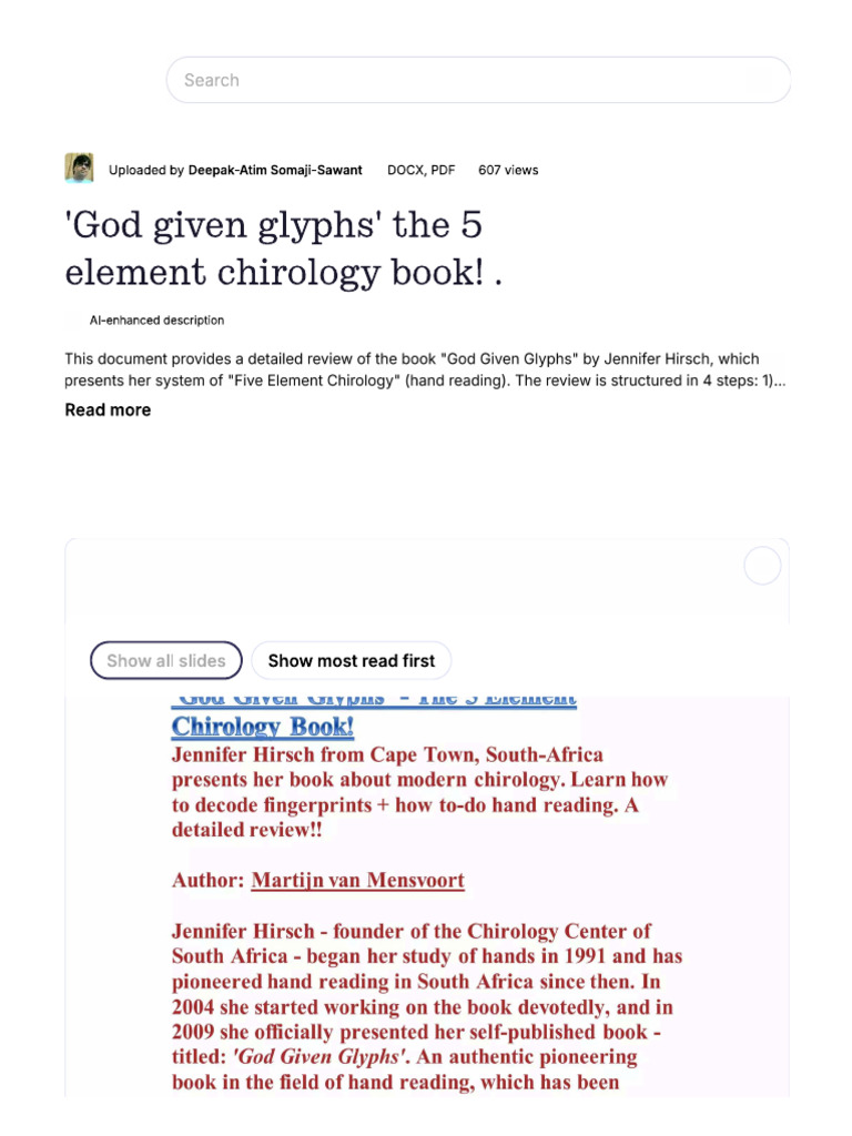 Palm Glyphs | PDF