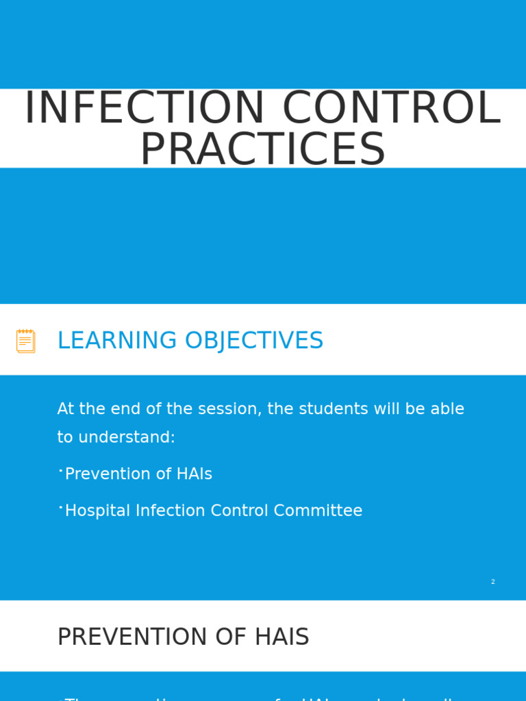 Infection Control Practices Overview | PDF | Hand Washing | Personal ...