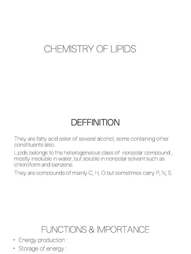 Understanding Lipids: Types and Functions | PDF | Lipid | Fatty Acid