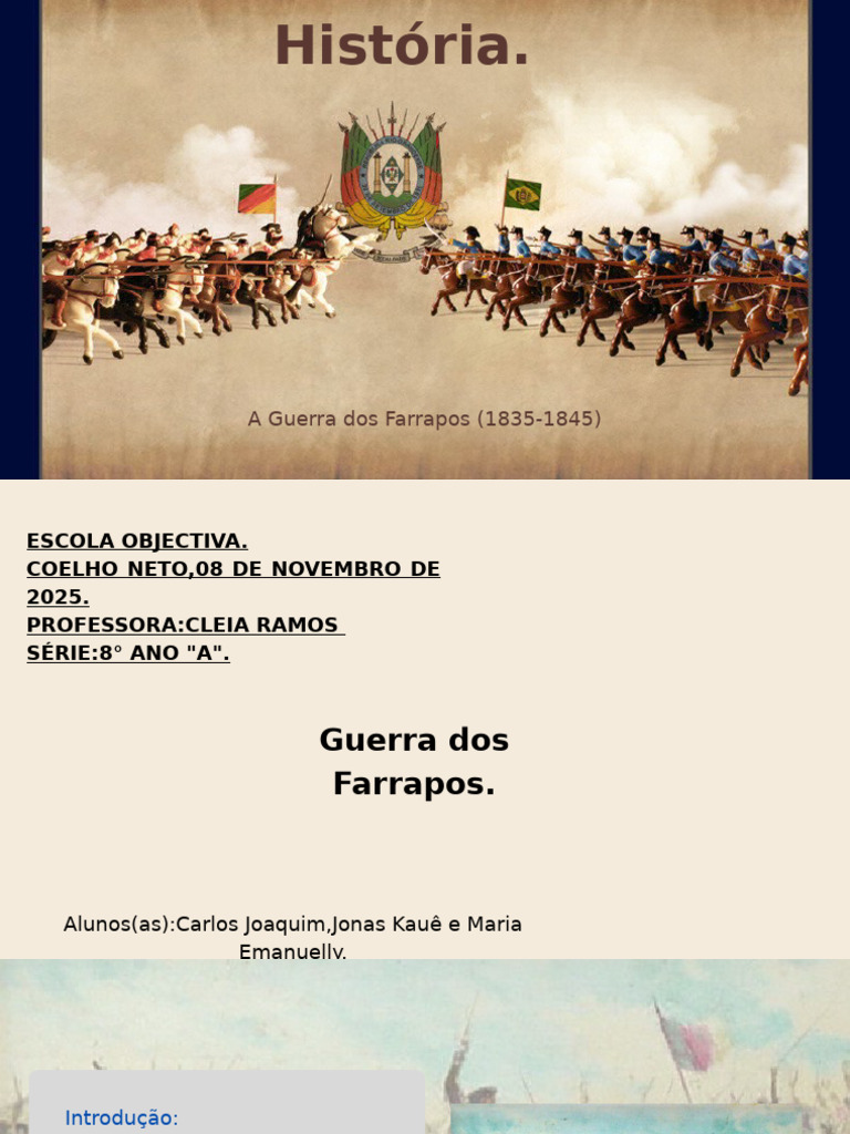 Guerra dos Farrapos: Causas e Consequências | PDF | Brasil