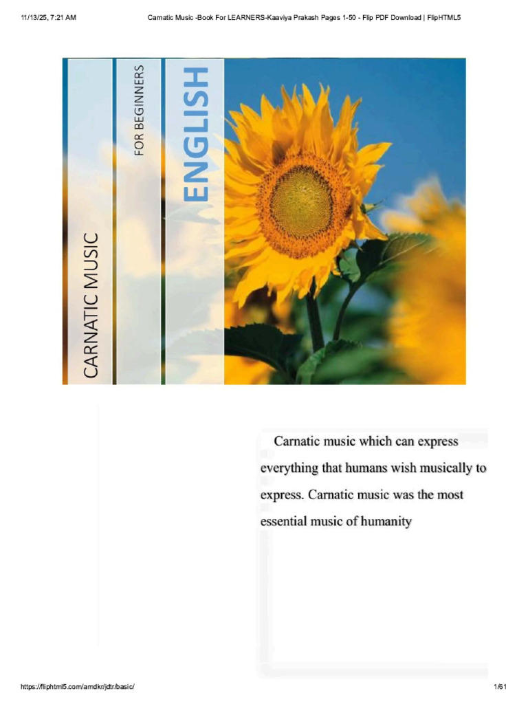 Carnatic Music Book For LEARNERS PDF