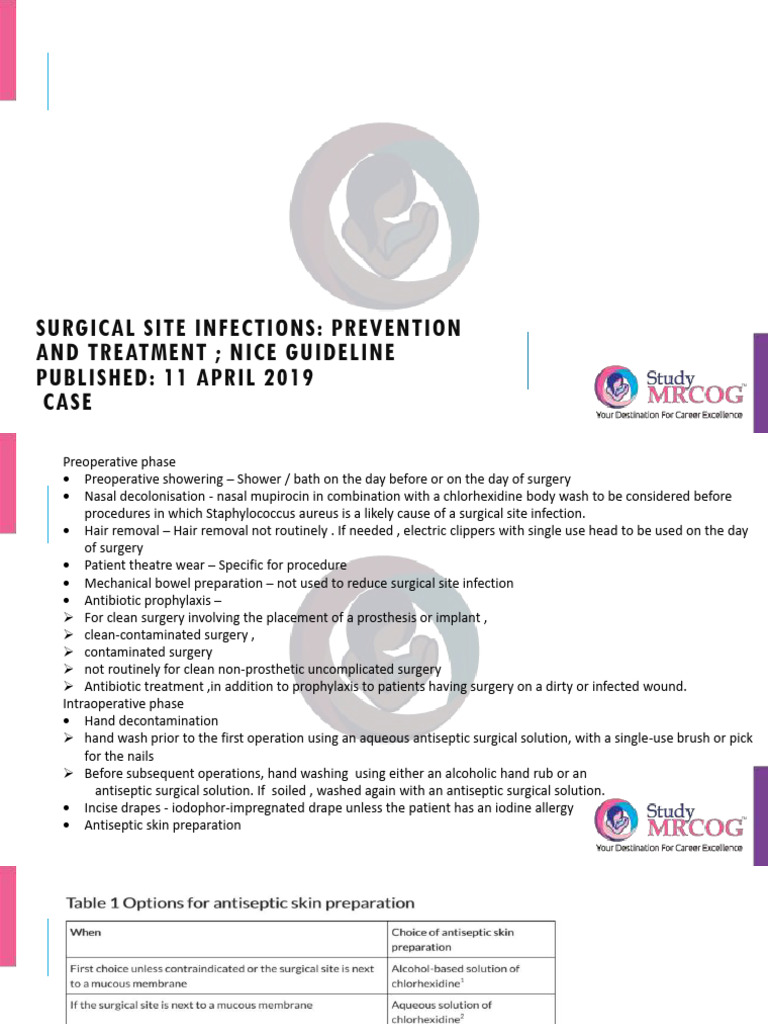 Surgical Site Infection Guidelines | PDF | Surgery | Wound