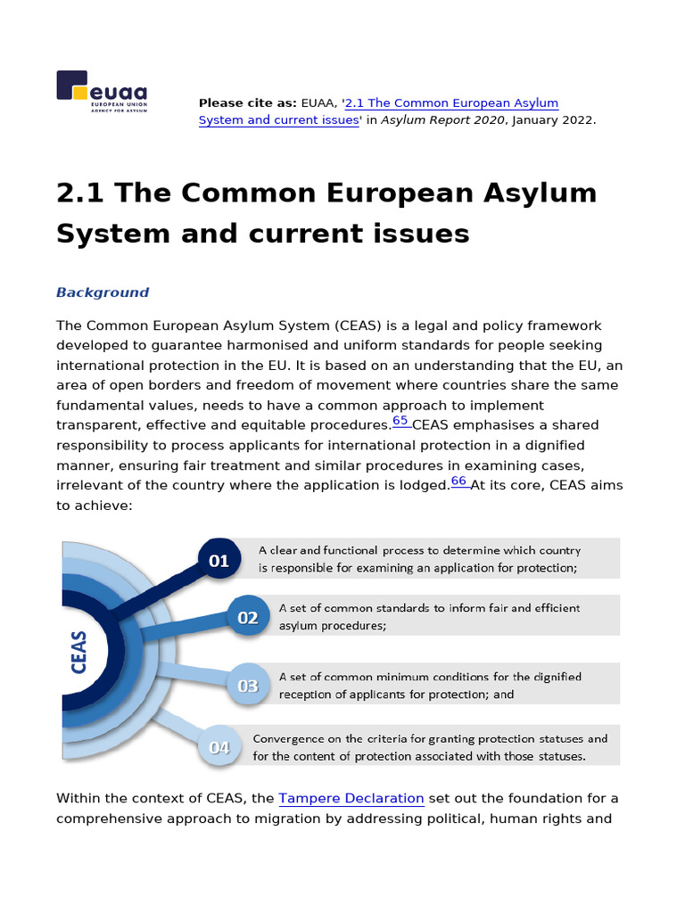 Common European Asylum System Overview | PDF | Asylum Seeker | Human ...