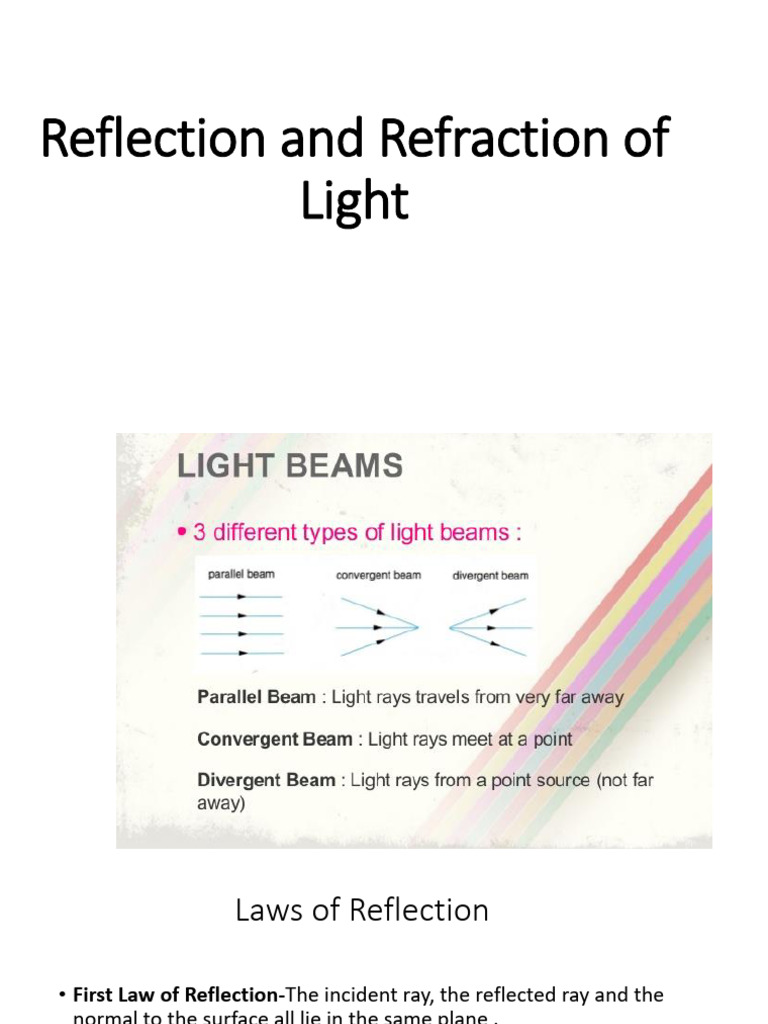 Light Reflection and Refraction Explained | PDF | Mirror | Refraction