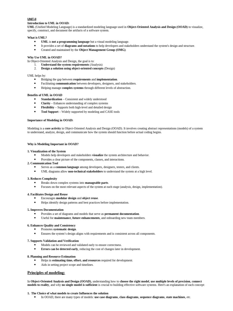 UML in Object-Oriented Analysis | PDF | Class (Computer Programming ...