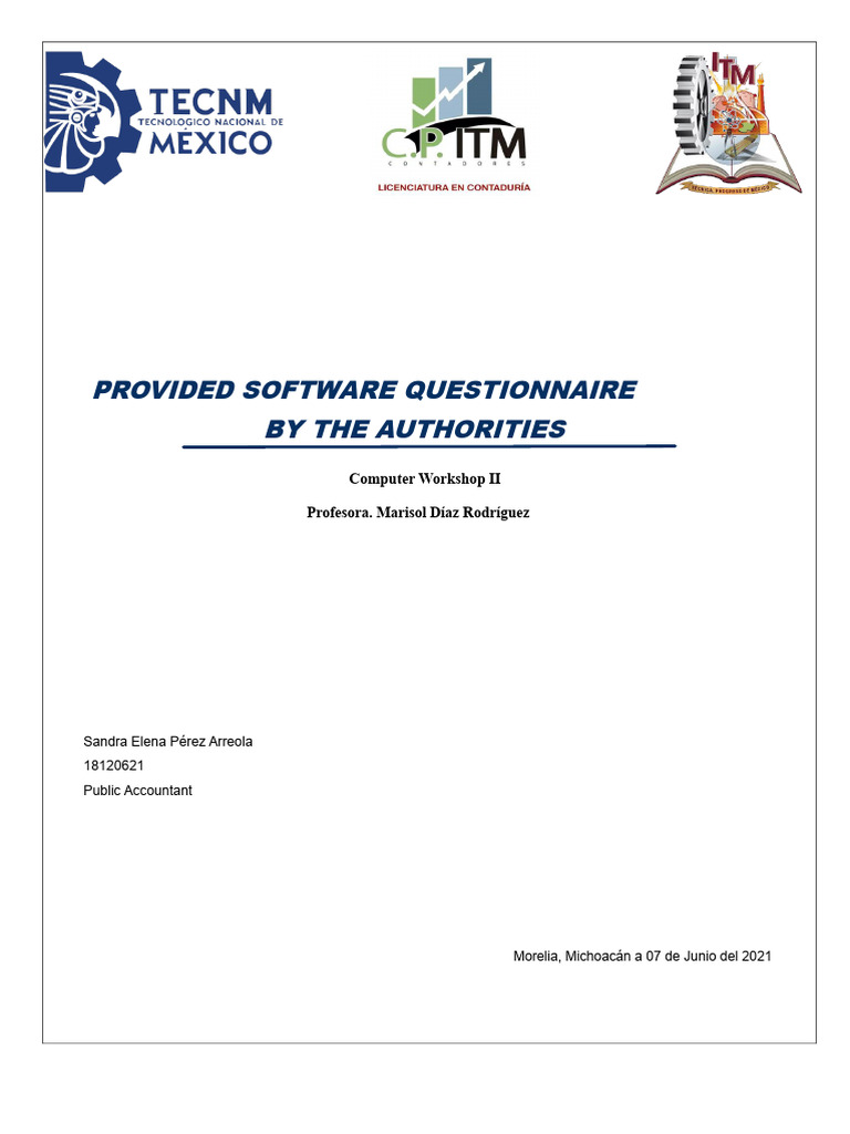 Software provided by the authorities | PDF | Taxes | Microsoft Windows