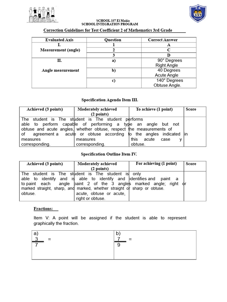 Correction Guidelines | PDF | Angle | Mathematics