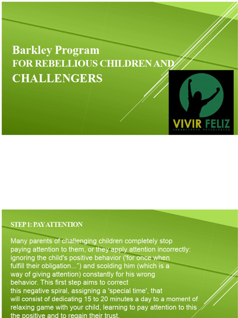 Barkley Program For Rebellious and Challenging Children | PDF ...