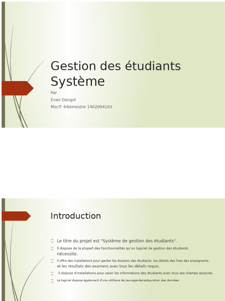 Système de gestion des étudiants en C# | PDF