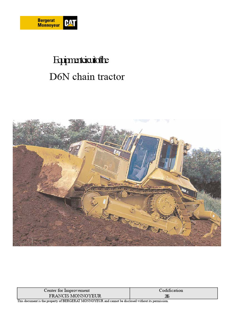 D6N Tractor Hydraulic Circuit Overview | PDF | Pump | Valve
