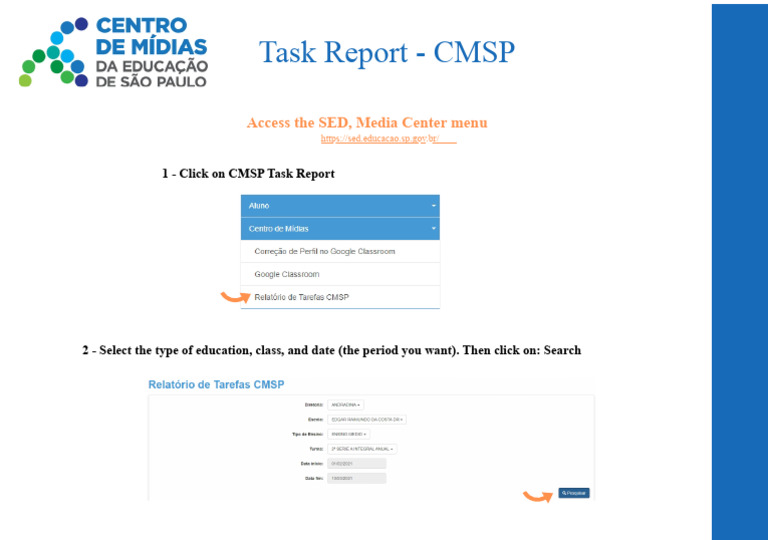 Task Report Dashboard CMSP | PDF