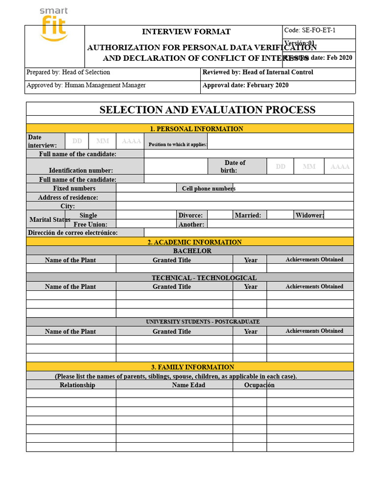 Interview Format and Data Authorization | PDF | Conflict Of Interest ...