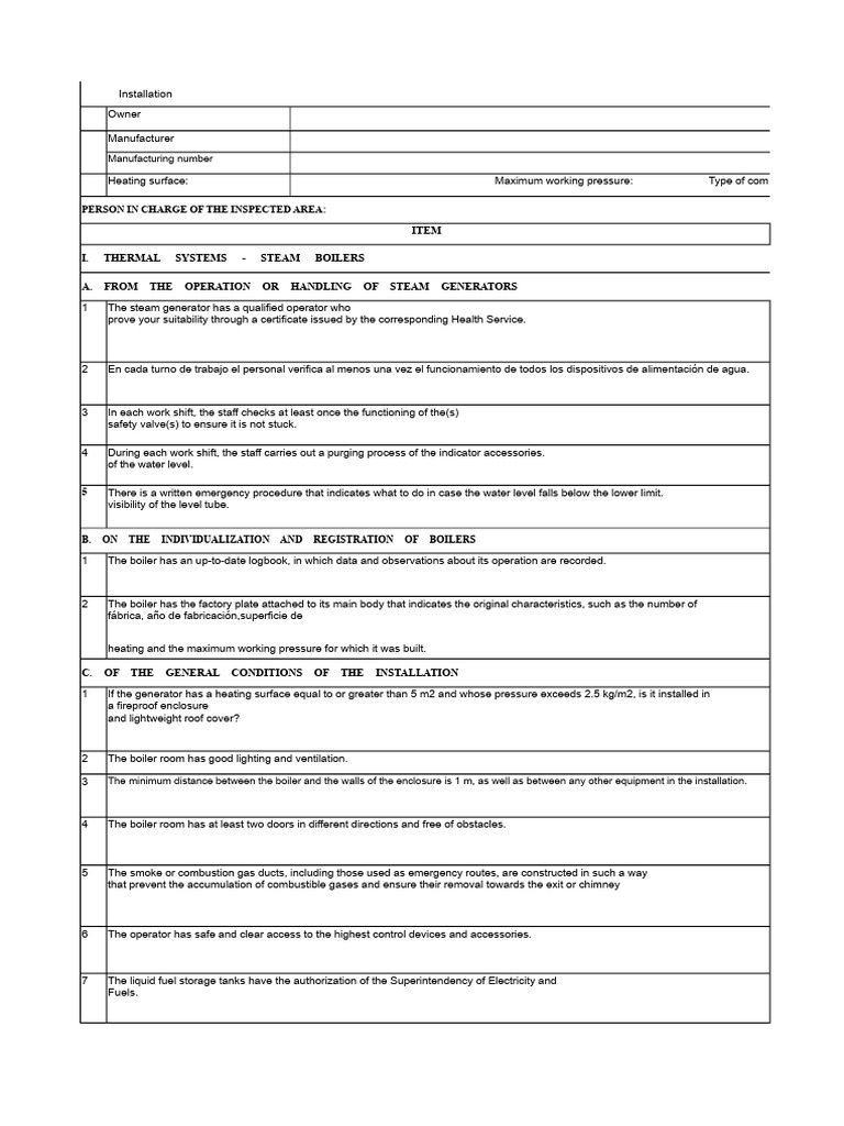 342181804-Boiler Inspection | PDF | Boiler | Pressure Measurement