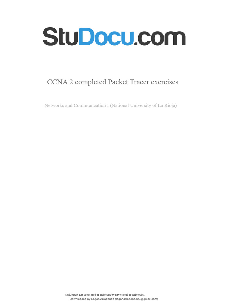 Solved CCNA 2 Packet Tracer Exercises | PDF | Cisco Certifications ...
