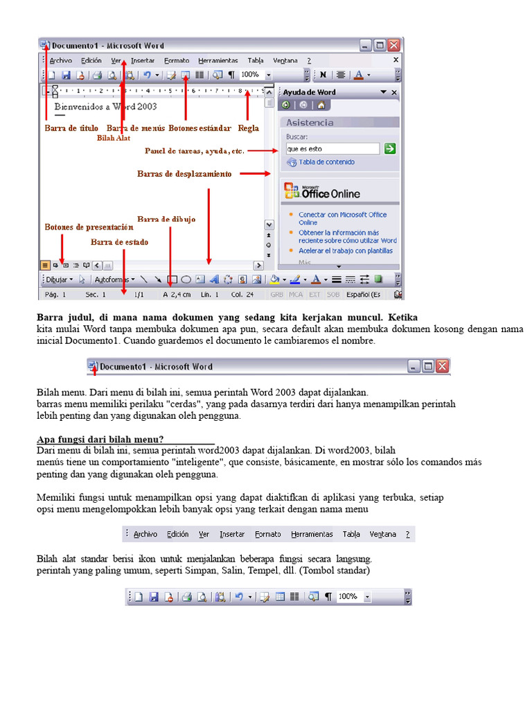 Panduan Bilah Alat Word 2003 PDF