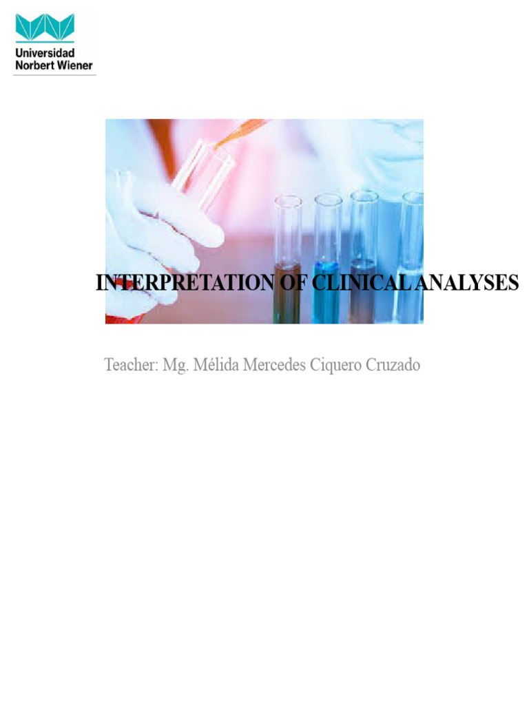 Clinical Analysis Interpretation Guide | PDF | Blood | Blood Plasma