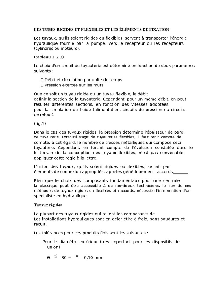 Tuyaux hydrauliques : rigides et flexibles | PDF | Tuyau | Acier