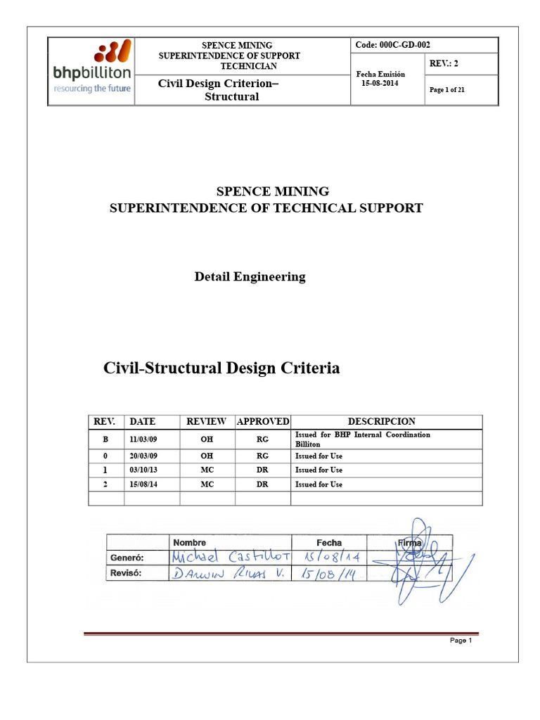 000CGD002 - Rev.2 (Civil-Structural Design Criteria) | PDF | Beam ...
