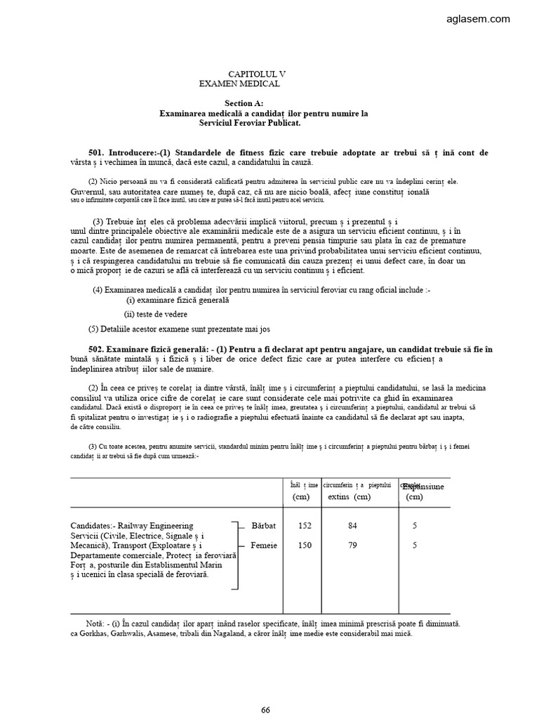 Manualul Medical Al Căilor Ferate Indiene - Vol. I - Capitolul 5 | PDF