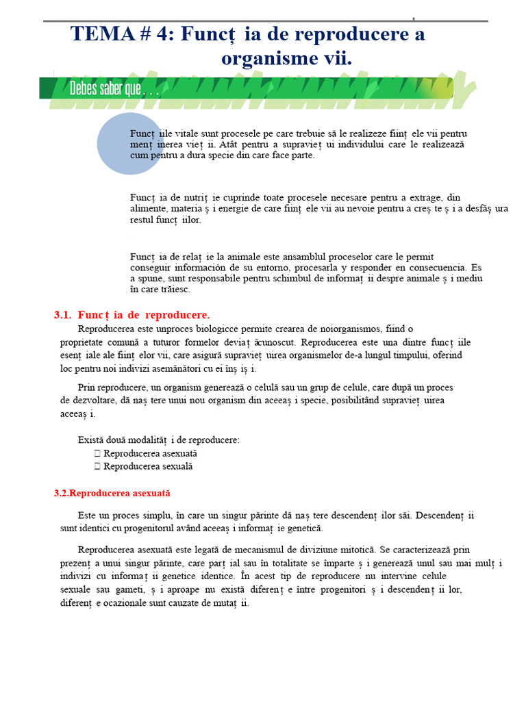 Funcția de Reproducere | PDF