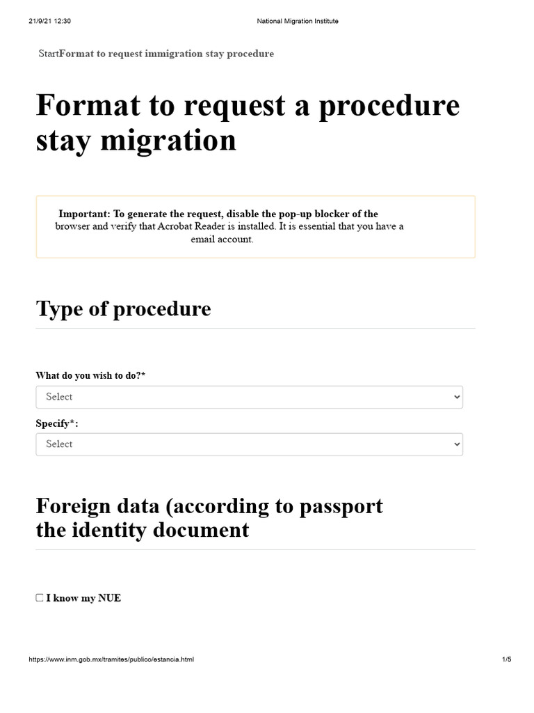 Immigration Stay Request Format Guide | PDF | Identity Document ...