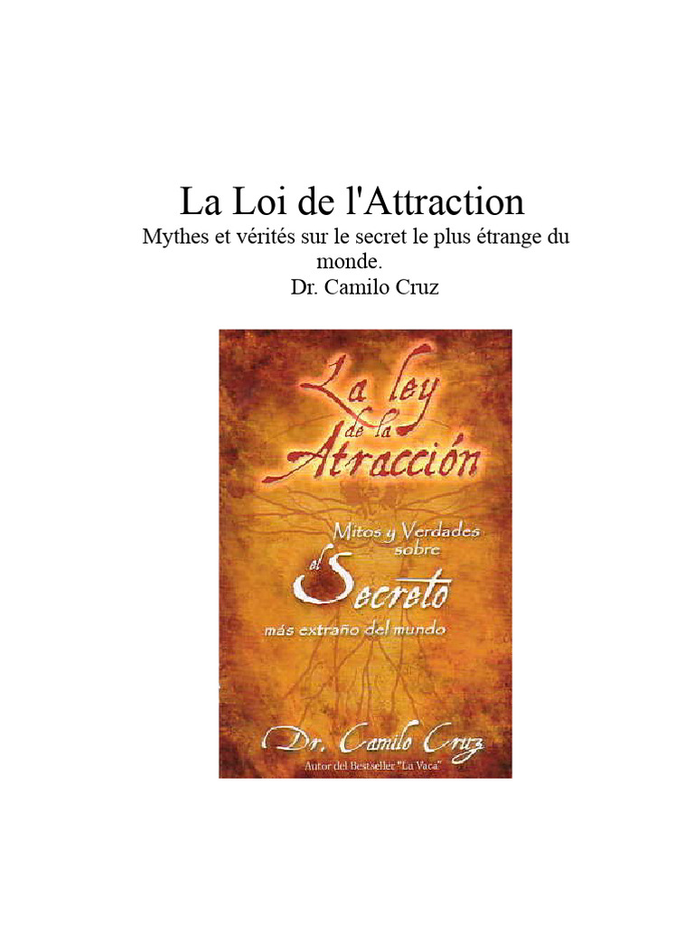 La Loi de L'attraction - Dr. Camilo Cruz | PDF | Noûs | Science