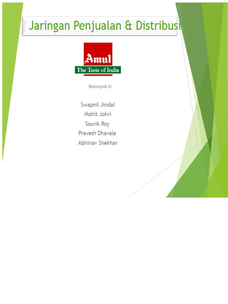 Jaringan Distribusi dan Penjualan Amul | PDF