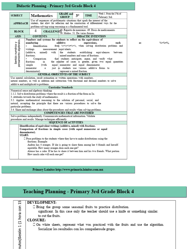 CZ-Plan 3rd Grade - Block 4 Mathematics (2016-2017) | PDF | Mathematics ...