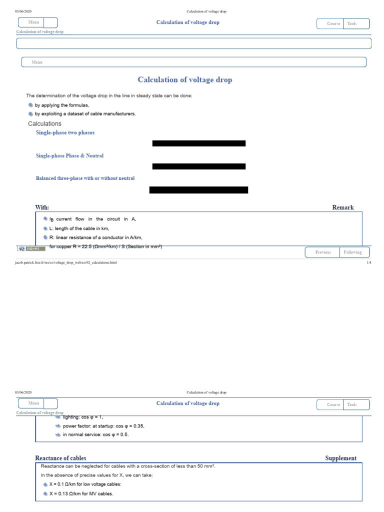 Voltage Drop Calculation Guide | PDF | Electrical Network | Mains ...