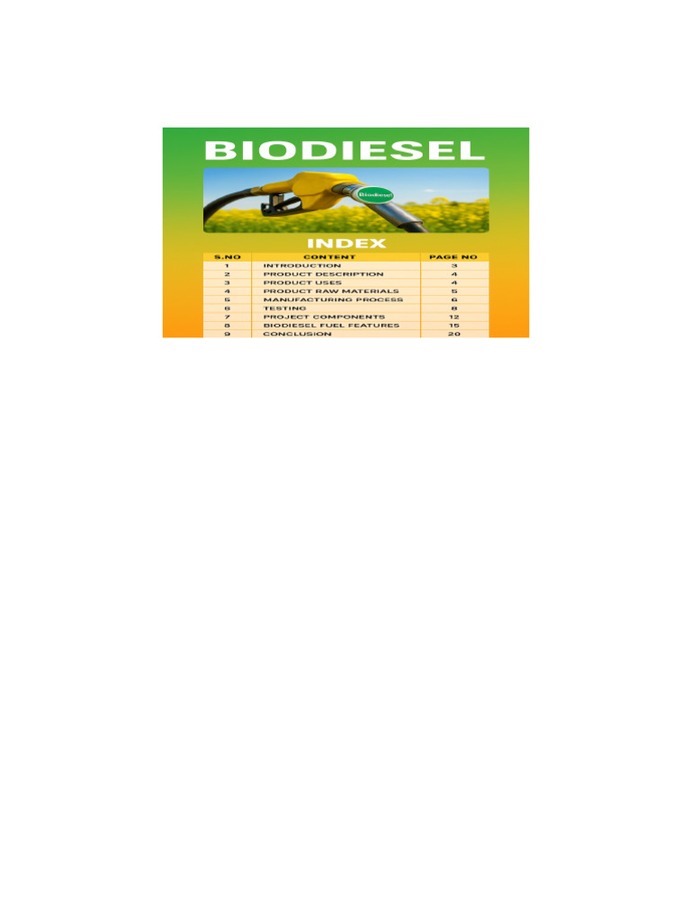 Eco-Friendly Biodiesel Overview | PDF | Biodiesel | Fuels