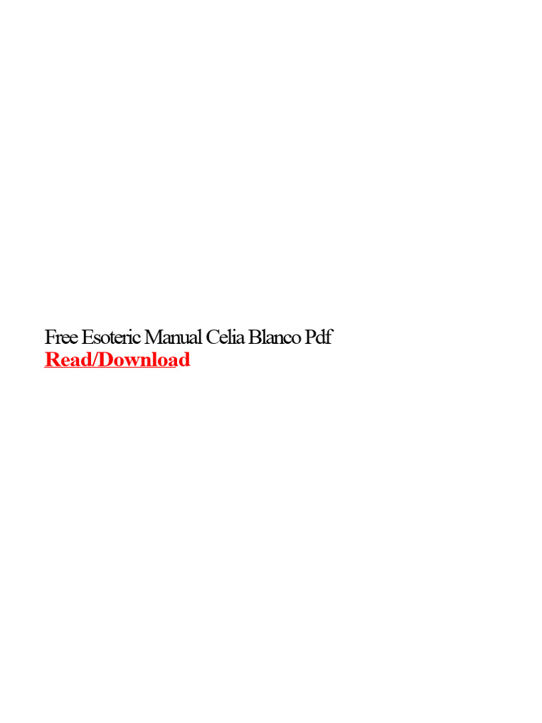 Esoteric Manual Celia Blanco Free PDF | PDF | Western Esotericism ...