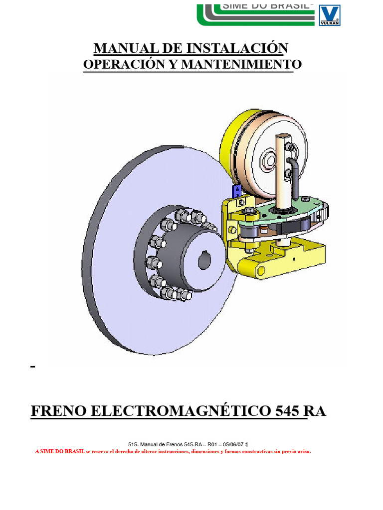 515 - Manual de Freno 545-RA | PDF | Tornillo | voltaje