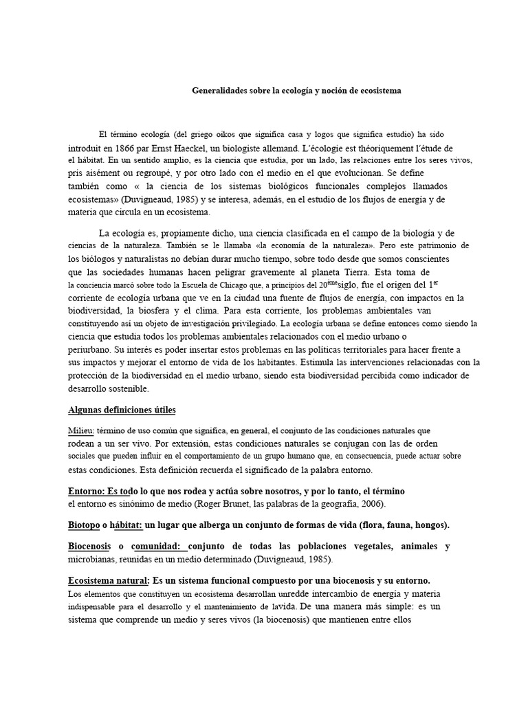 Ecología y Ecosistemas: Conceptos Clave | PDF | Herida | Suelo