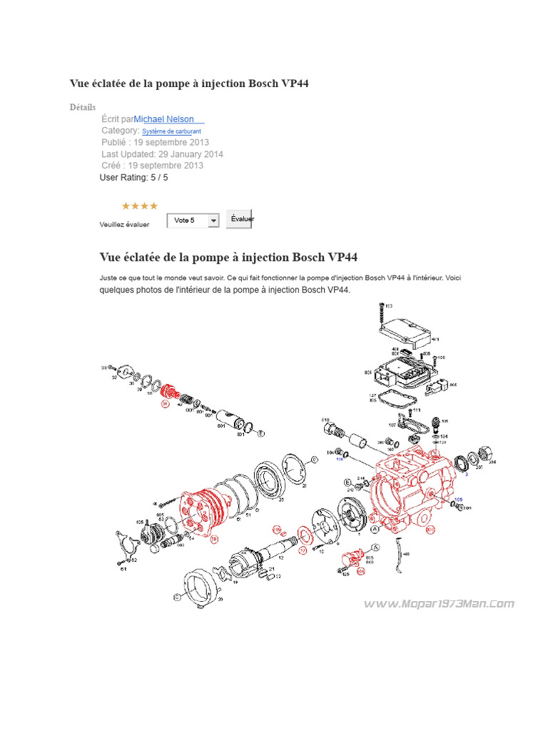 Vue Eclatee Pompe Injection Bosch En Ligne Pdf