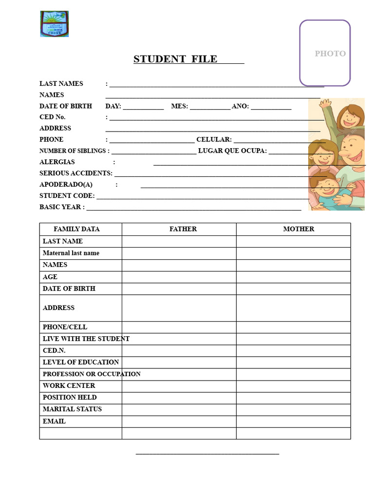 Student Personal File 2021 Minedu | PDF