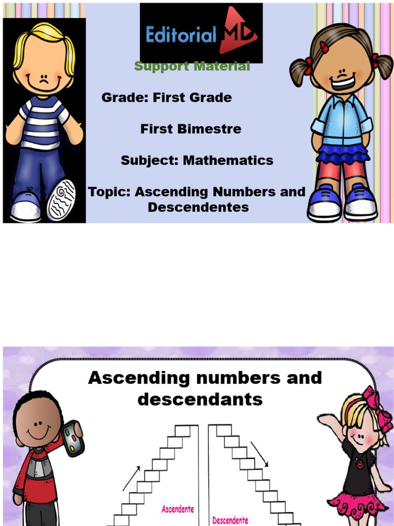 First Grade Math: Ascending & Descending Numbers | PDF