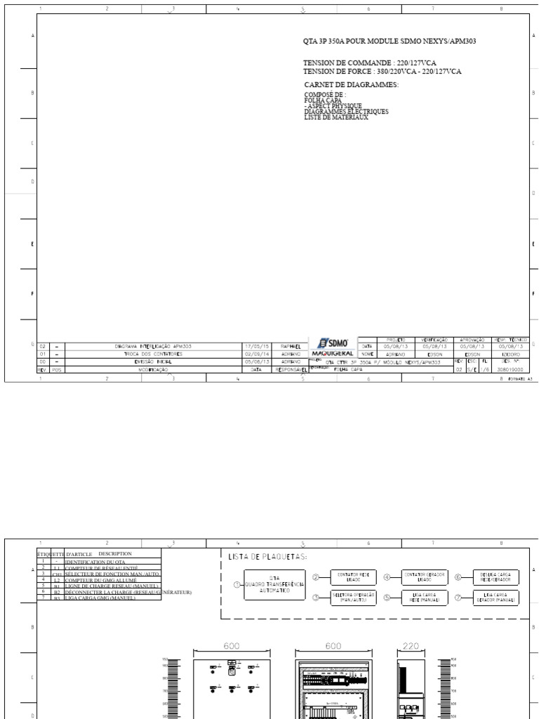 QTA 3P 350A pour Module SDMO NEXYS/APM303 | PDF | Réseau électrique ...