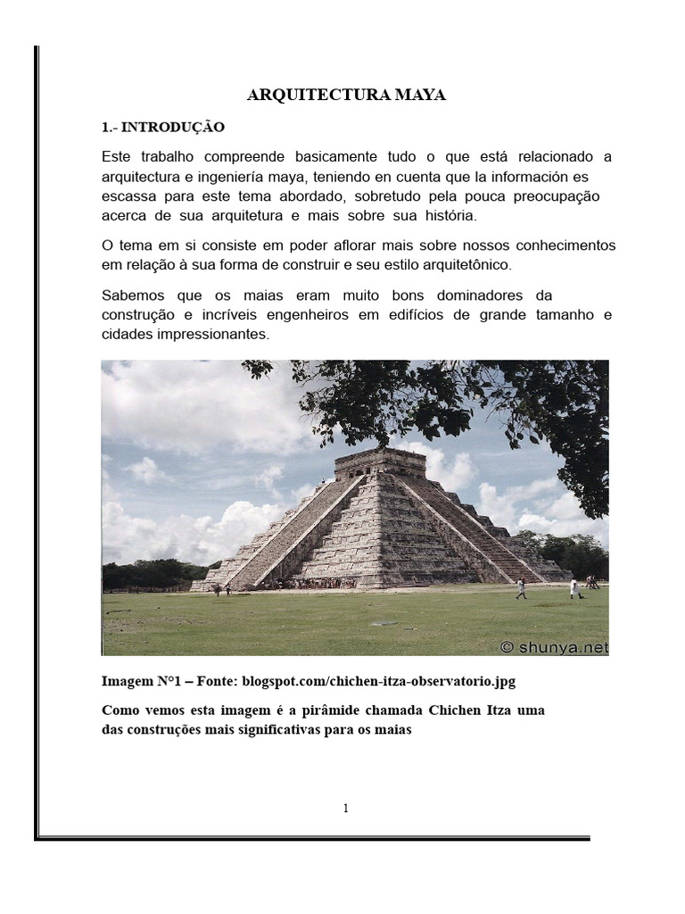 Arquitetura Maia: Estilos e Materiais | PDF | Civilização Maia ...